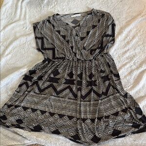 Maurices Black and White Patterned Dress